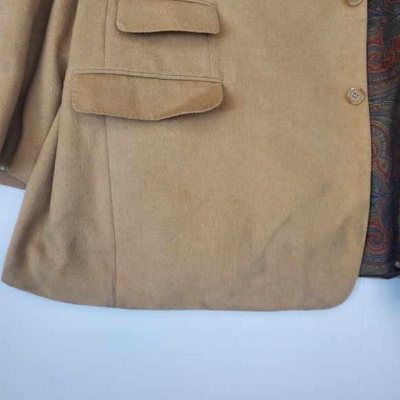 Vintage Lauren Ralph Lauren Wool Coat Neutral Camel Men & Women - Picture 10 of 13
